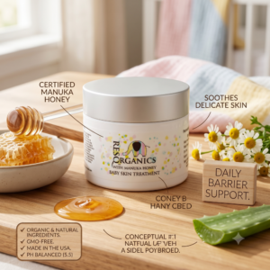 ResQ Organics Baby Face & Body Cream – Manuka Honey Gentle Moisture