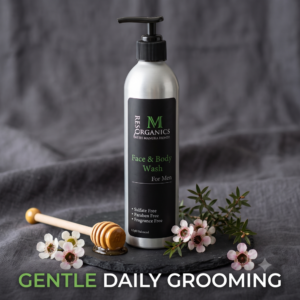 ResQ Organics Men’s Microdermabrasion Face Scrub – Manuka Honey Gentle Exfoliation